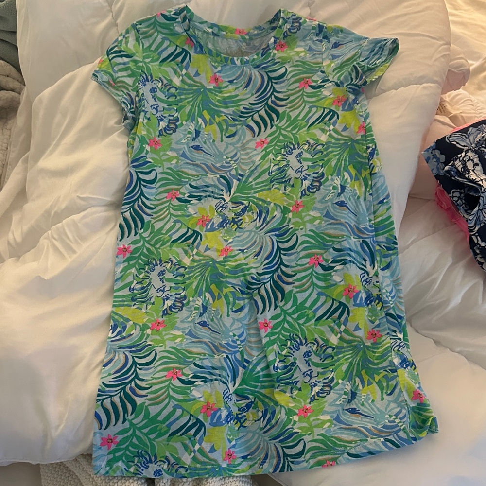 Lilly Pulitzer Blue and Green Patterned Dress